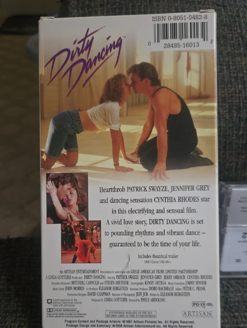 Vintage Classic Dirty Dancing VHS Movie With Soundtrack On Cassette Tape